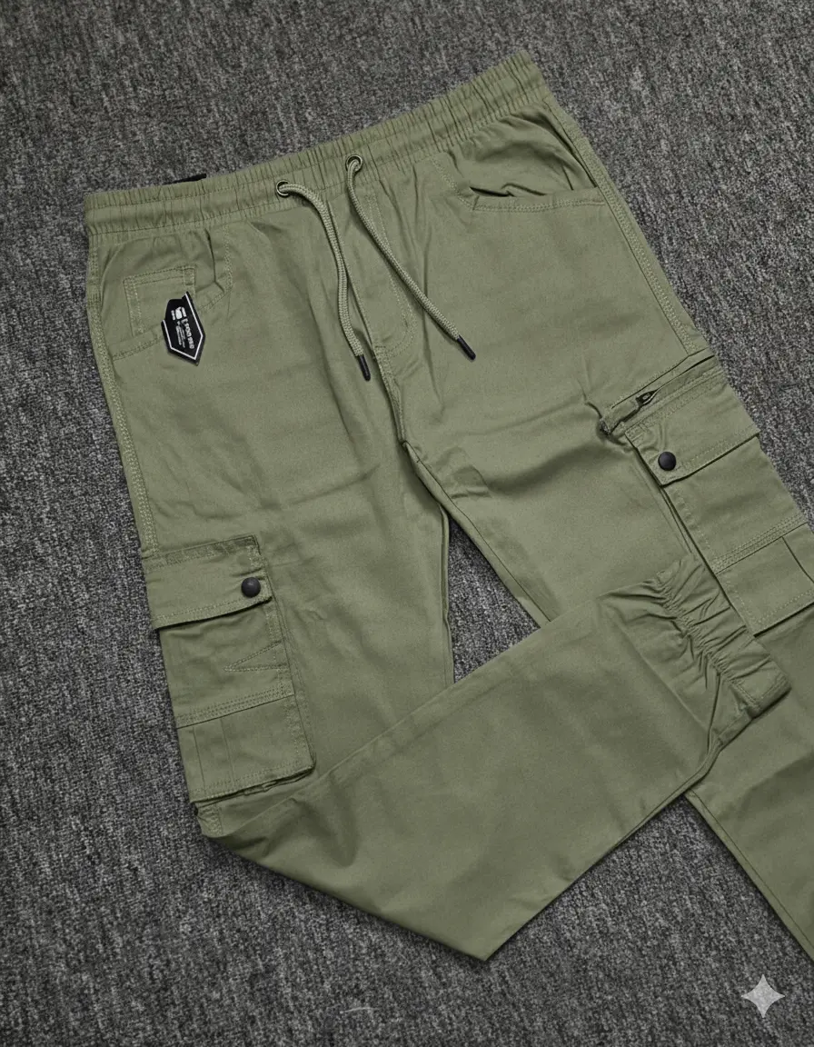 Exclusive Cargo Joggers Light Olive Color 70