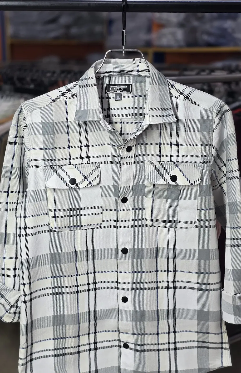 Premium Double Pocket Full Sleeve Shirt White Color 87