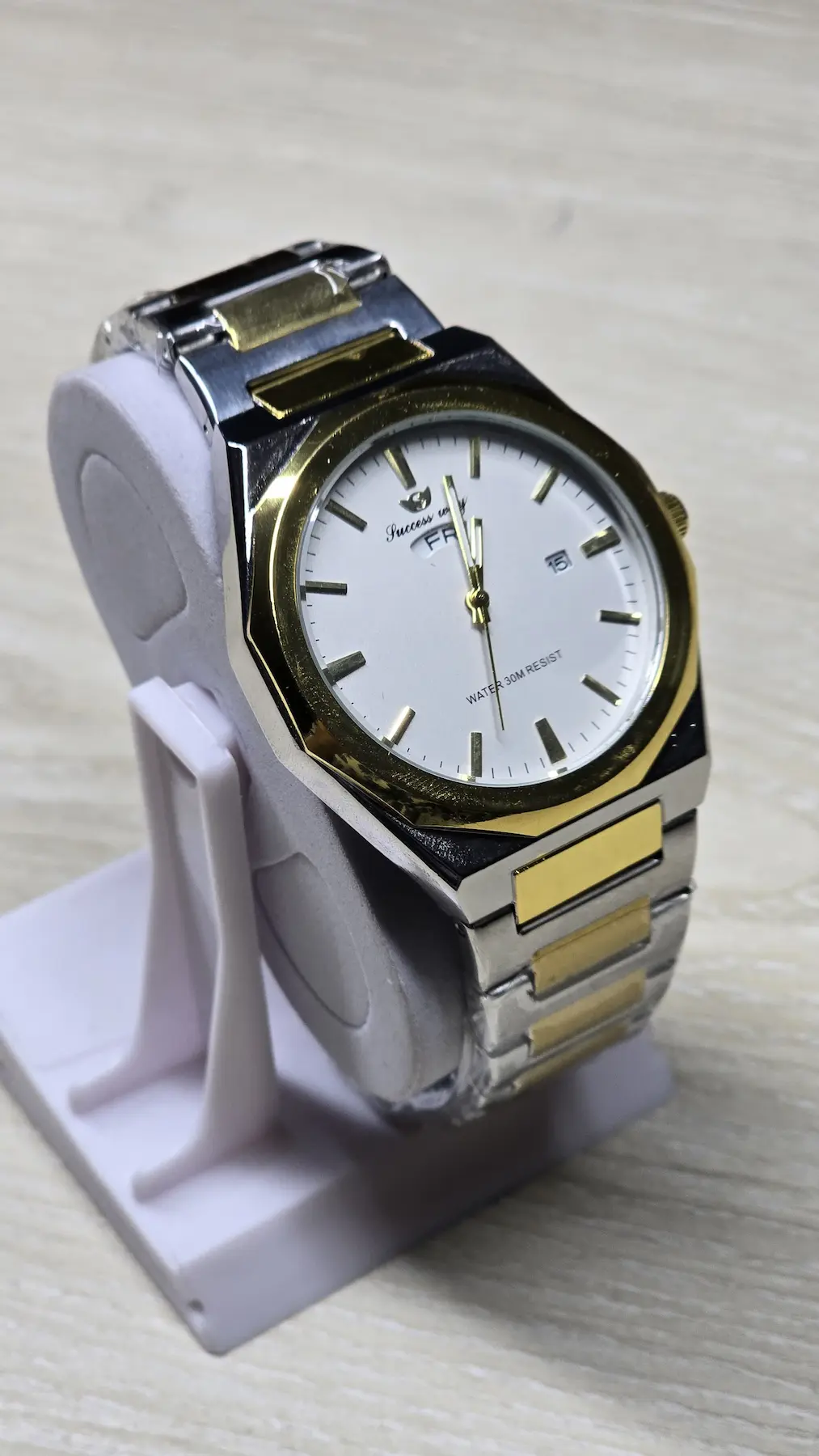 Elegant Two-Tone Day-Date Watch – White Dial Premium Edition 118