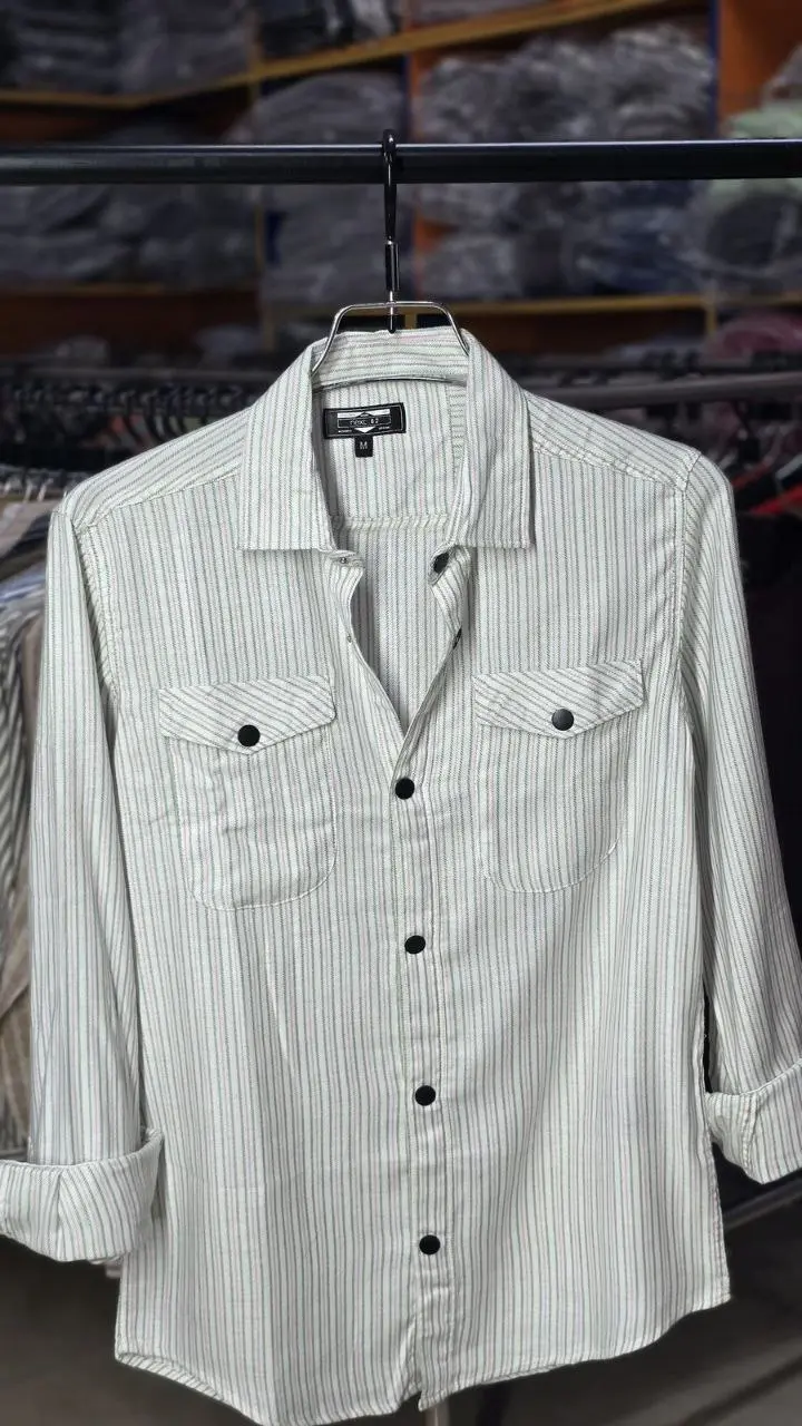 Premium Double Pocket Full-Sleeve Shirt Pink  Color 151