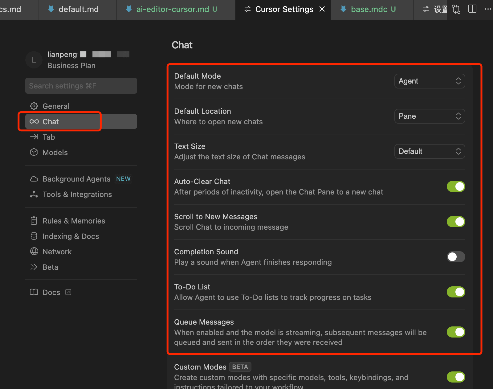 Cursor Chat