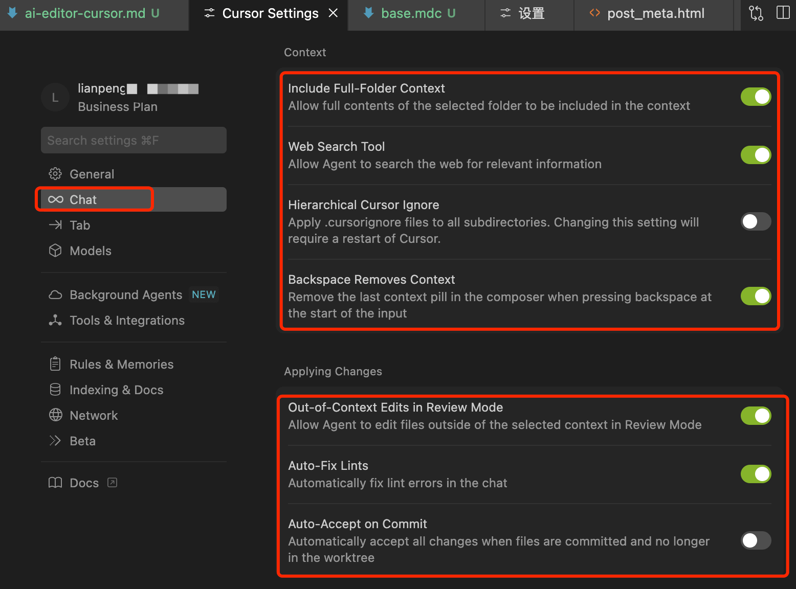 Context & Apply Changes