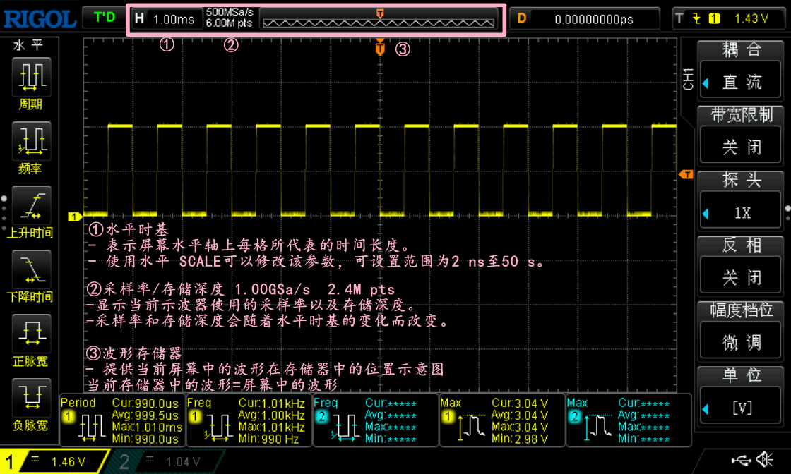 示波器关键指标之采样率与存储深度