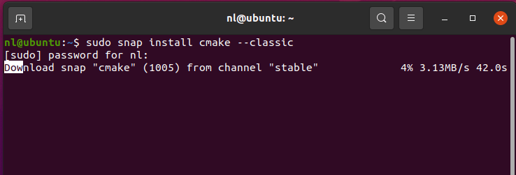 default install location of cmake ubuntu