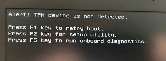 TPM device is not detected