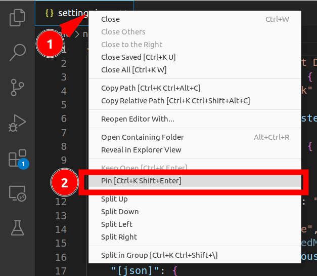 Open Vscode Settings