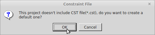 Default constraint file