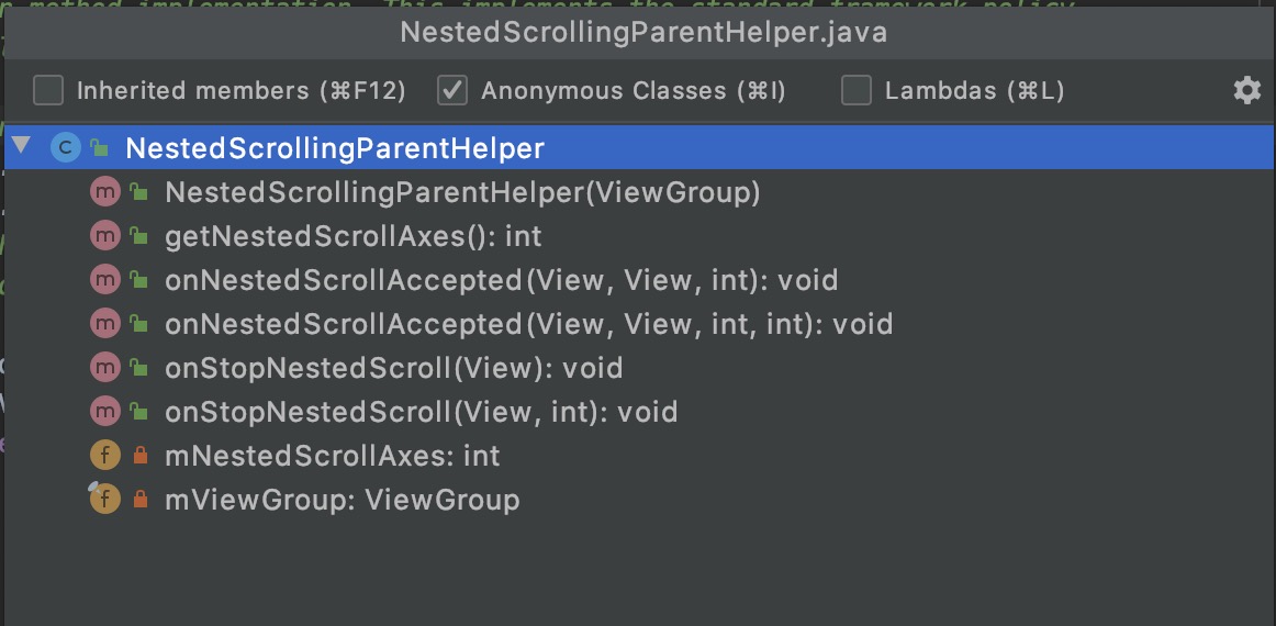 NestedScrollingParentHelper