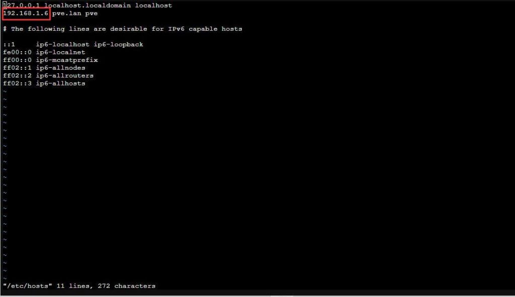 Proxmox VE (PVE) 修改WEB管理IP地址