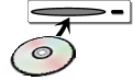 Symbol: Datenträger in Laufwerk einlegen