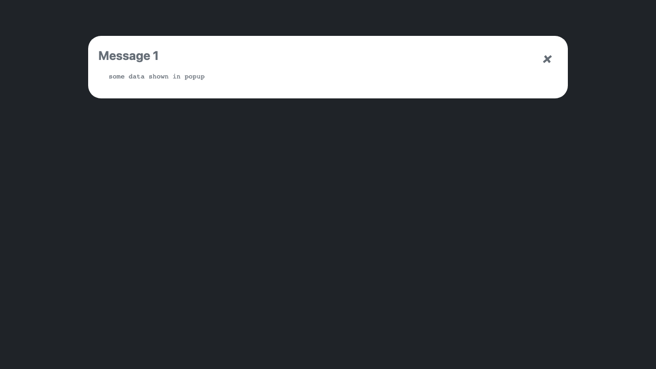 Popup example