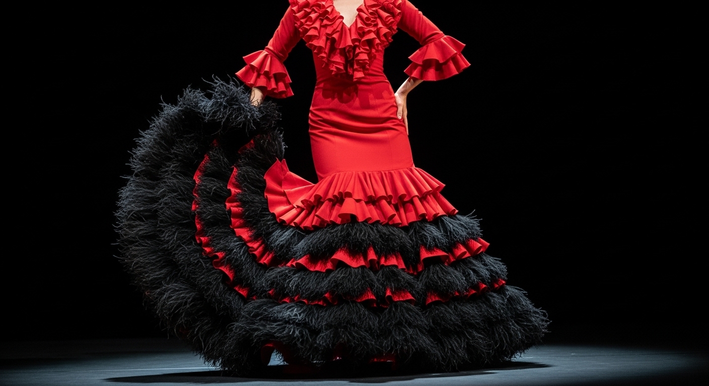 Платье в стиле фламенко
