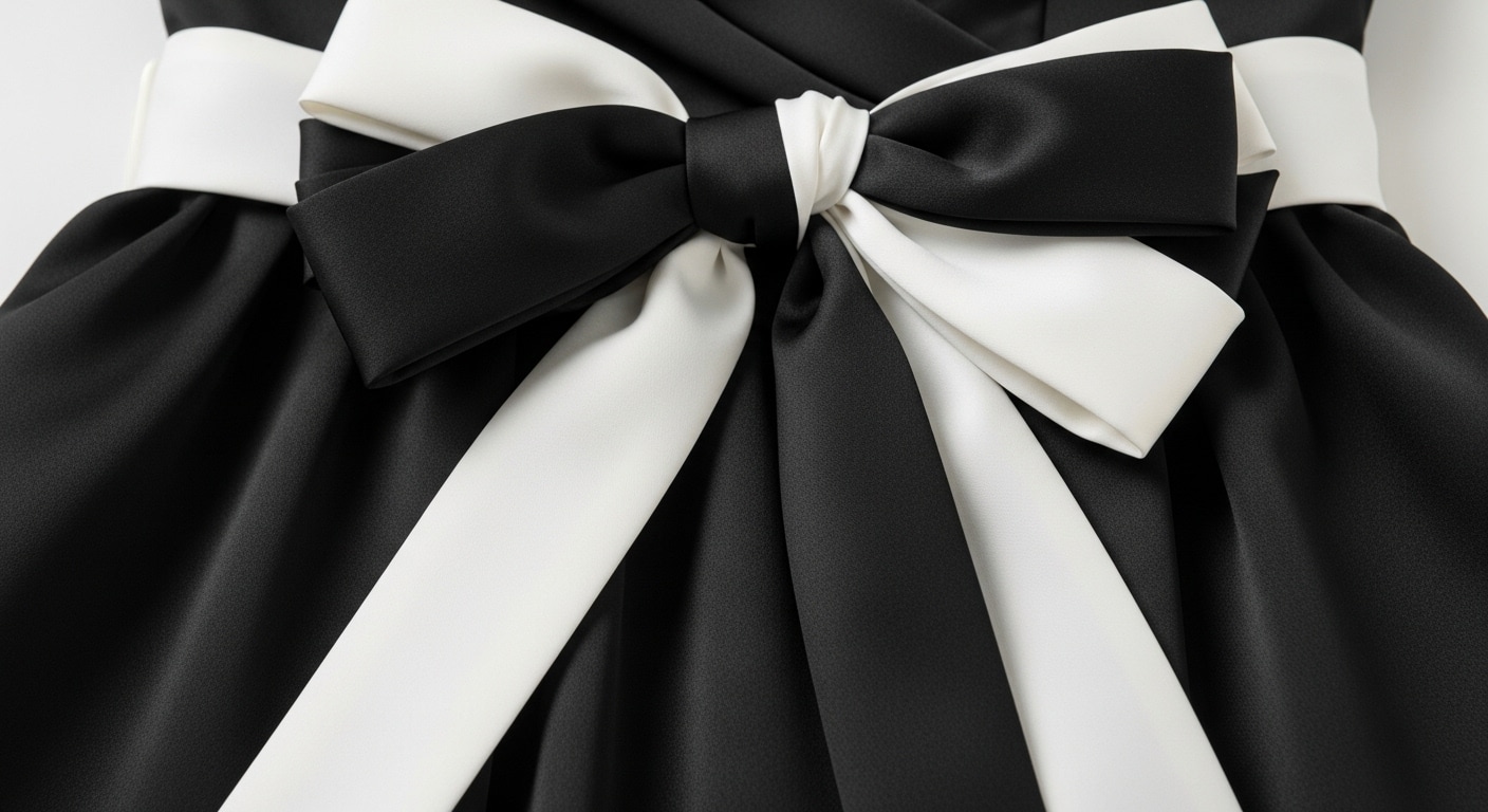 3824 Модель в платье с абстрактным черно-белым принтом позирует в свете софитов, создавая динамичный and современный образ