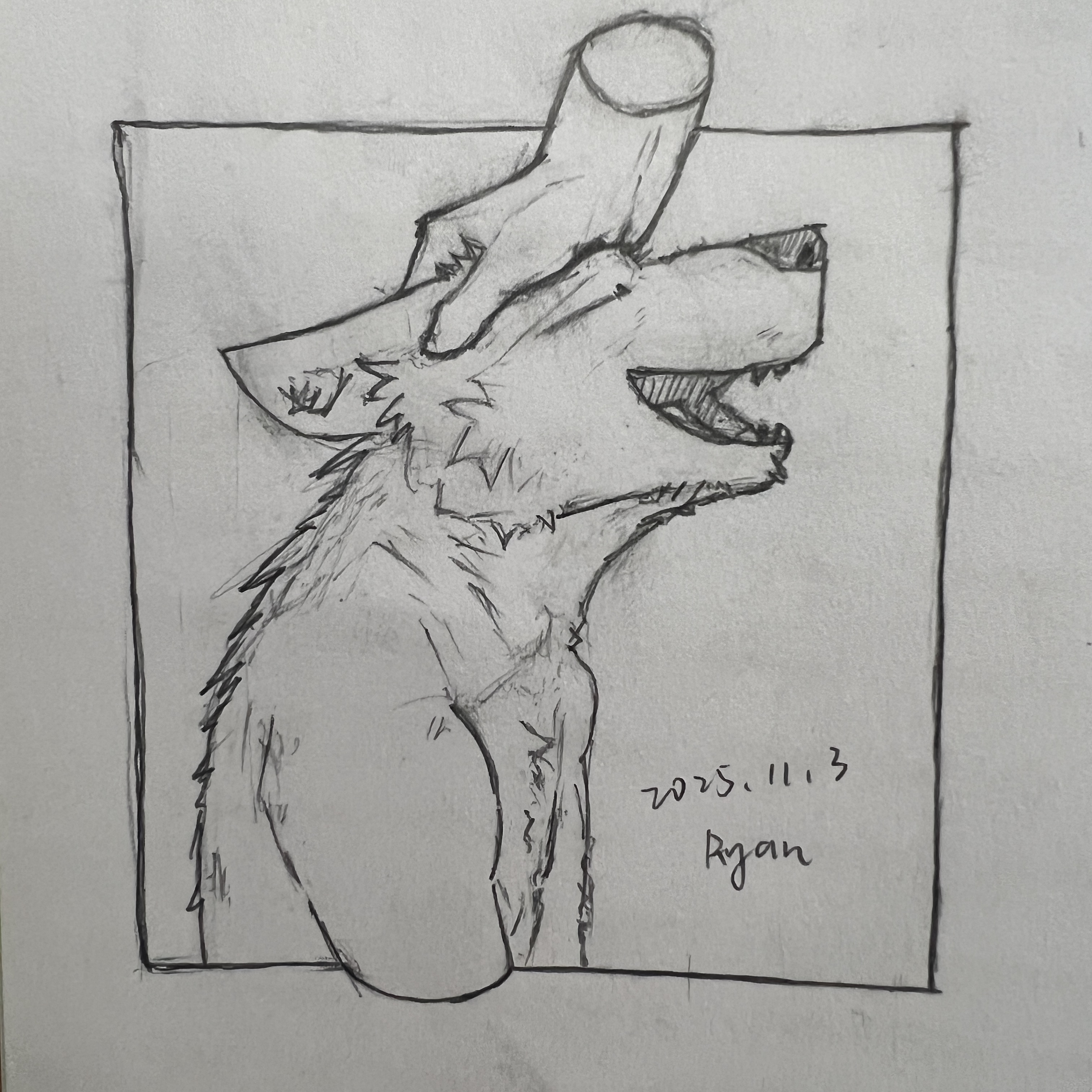 临摹习作（摸摸头）