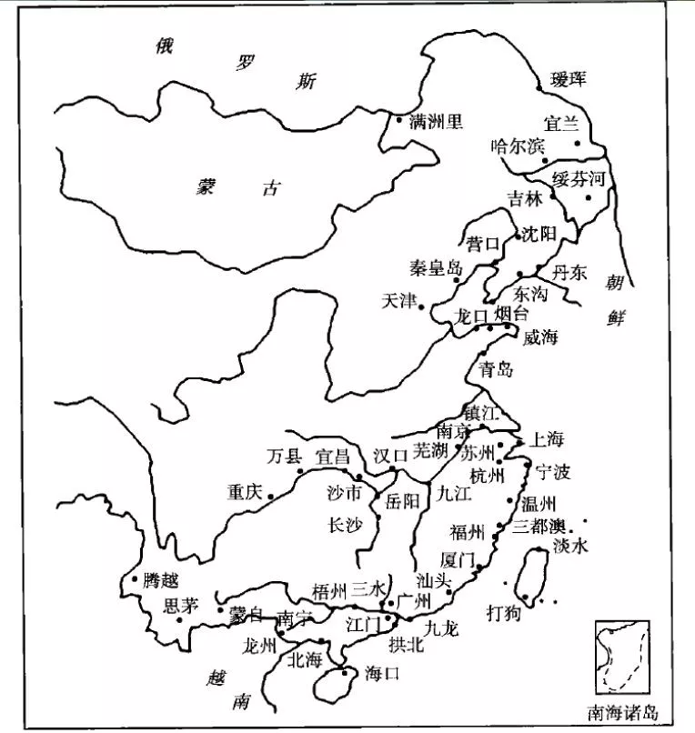地图中的“芝麻”城市不仅是中国海关的分布点，也是英国的在华据点与势力范围