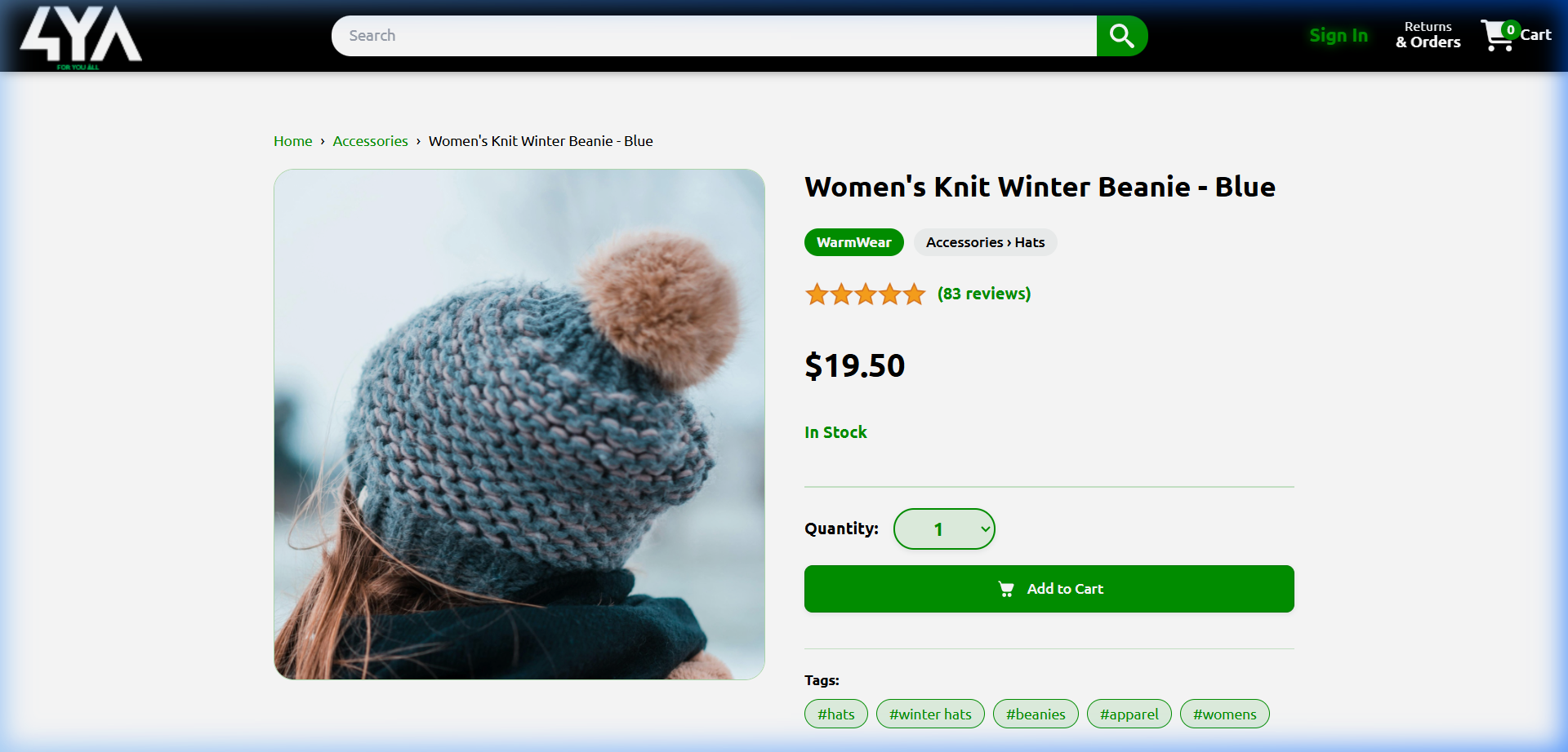 Product details view