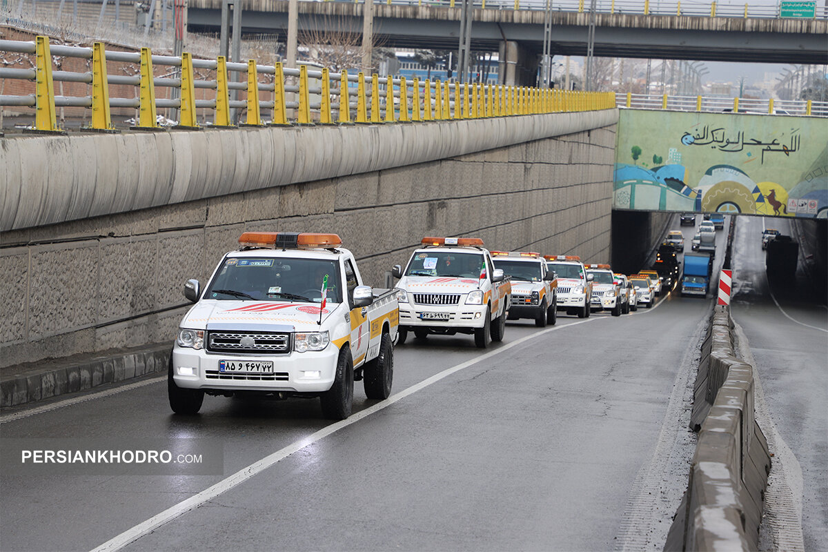 رژه ناوگان خدمات امدادی سایپا(+عکس) + زمان ارائه خدمات کارشناسی رنگ و بدنه خودرو