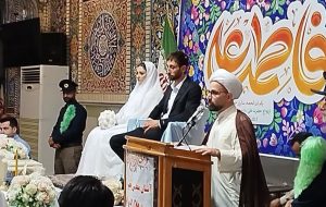 برگزاری جشن ازدواج ساده برای زوجین جوان در آستانه اشرفیه