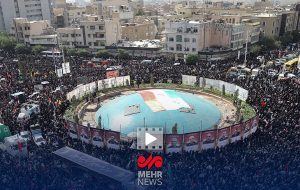 حماسه ملی مردم در تشییع پیکر مطهر شهدای اقتدار ایران