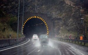 بارش باران در محورهای ارتباطی خراسان شمالی