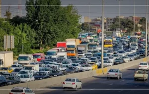 ترافیک سنگین در محور های خروجی تهران بخصوص محور های شمالی