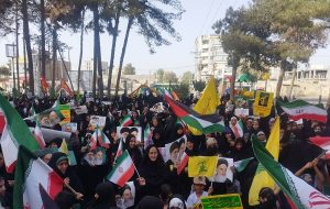 بانوان زاهدانی از ایستادگی ملت ایران و نیروهای مسلح تقدیر کردند