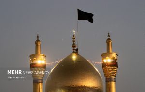 برگزاری مراسم تعویض پرچم گنبد حسینیه اعظم زنجان