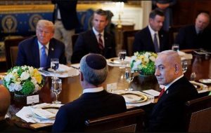 پایان جلسه پشت درهای بسته ترامپ و نتانیاهو