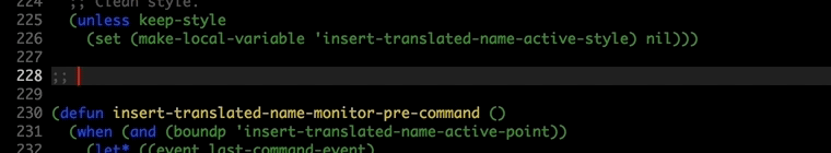 insert english comment