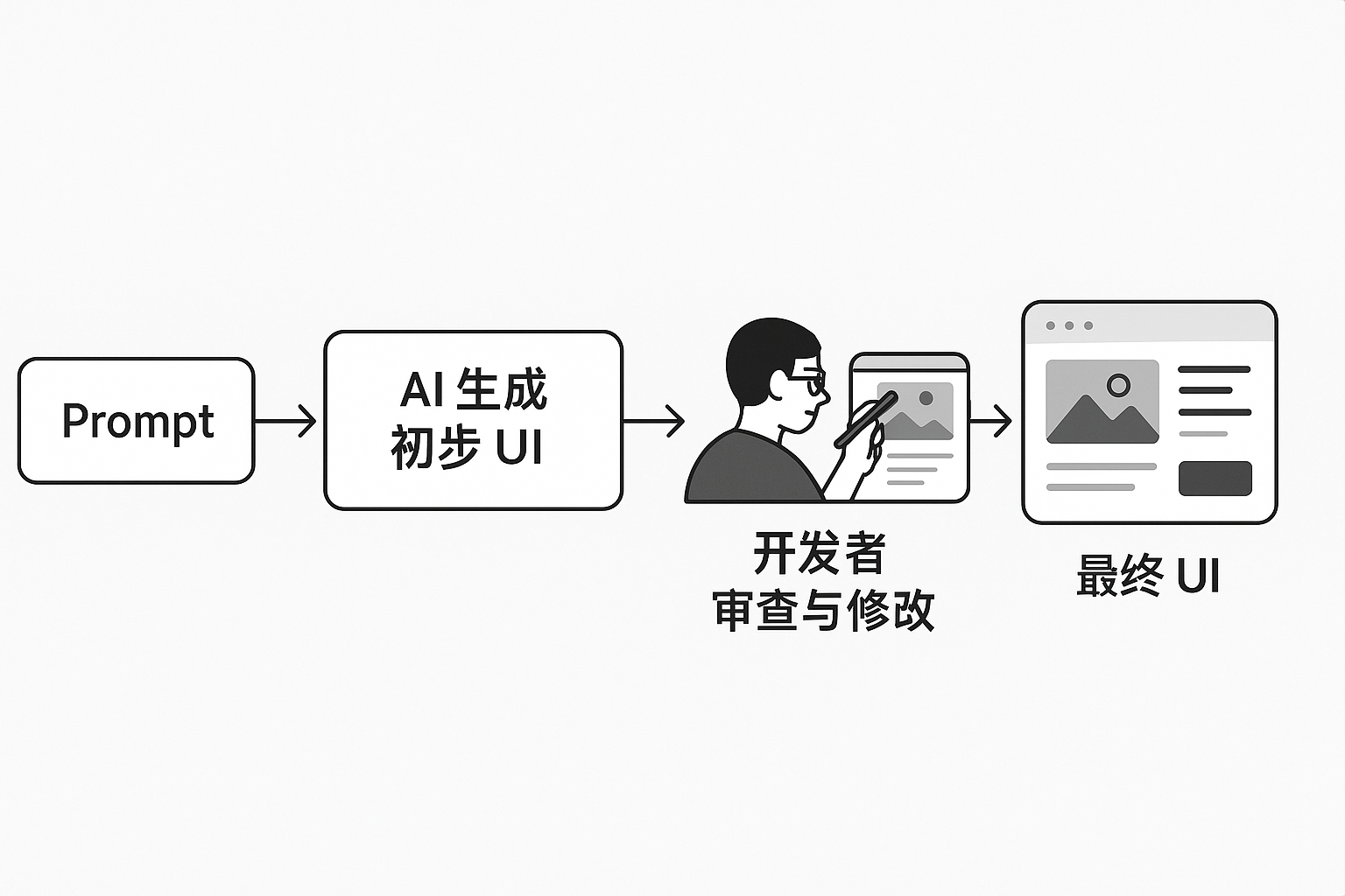 AI 生成 UI 的迭代流程