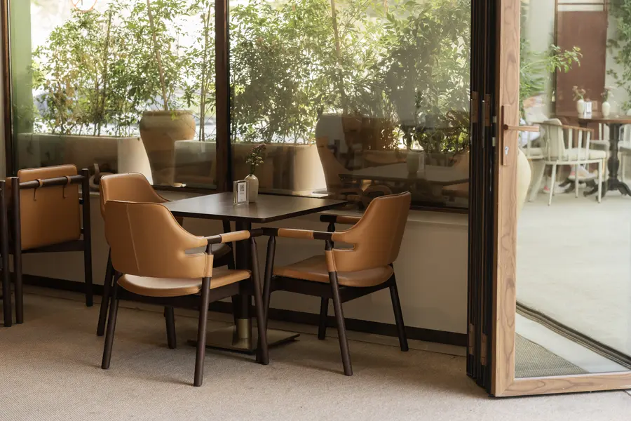 "Interior design concept: 13dws, contemporary style with wooden accents and unique lighting, Dubai"