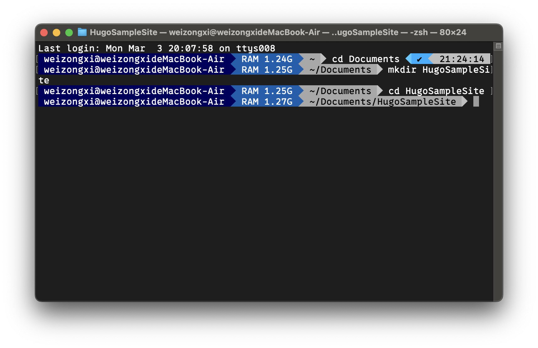 Create local directory