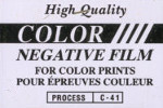 Black & white can "High Quality COLOR NEGATIVE FILM" 400