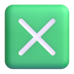 Cross mark button