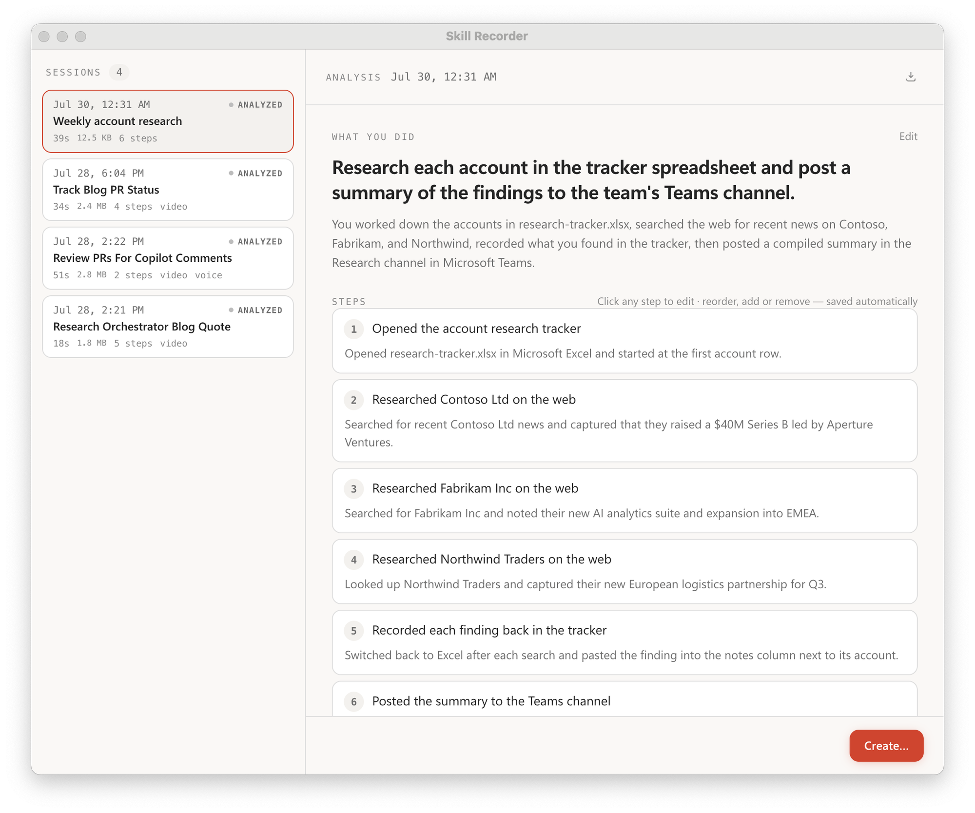 microsoft/skill-recorder 预览截图