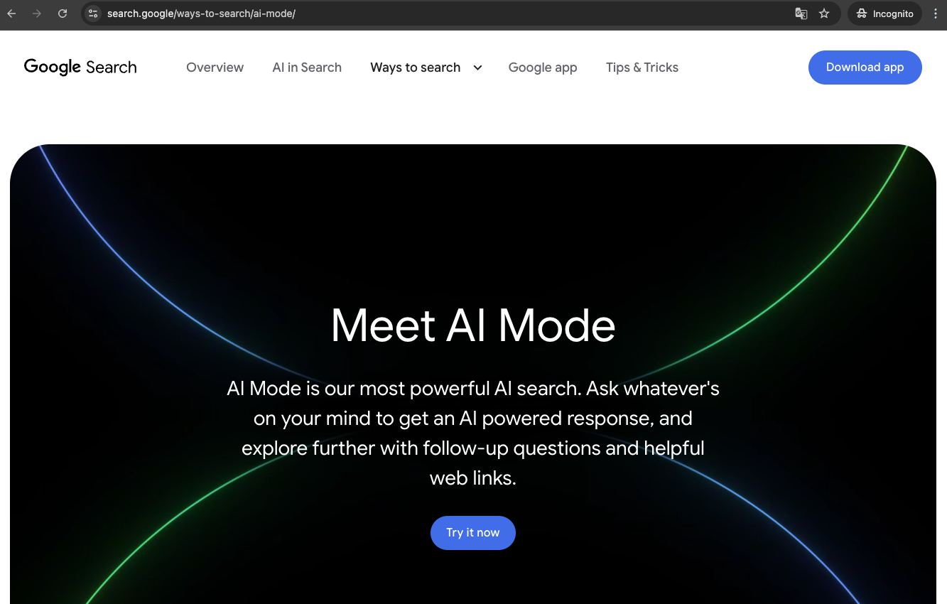 AI模式来袭:Google正重塑内容、流量与产品价值