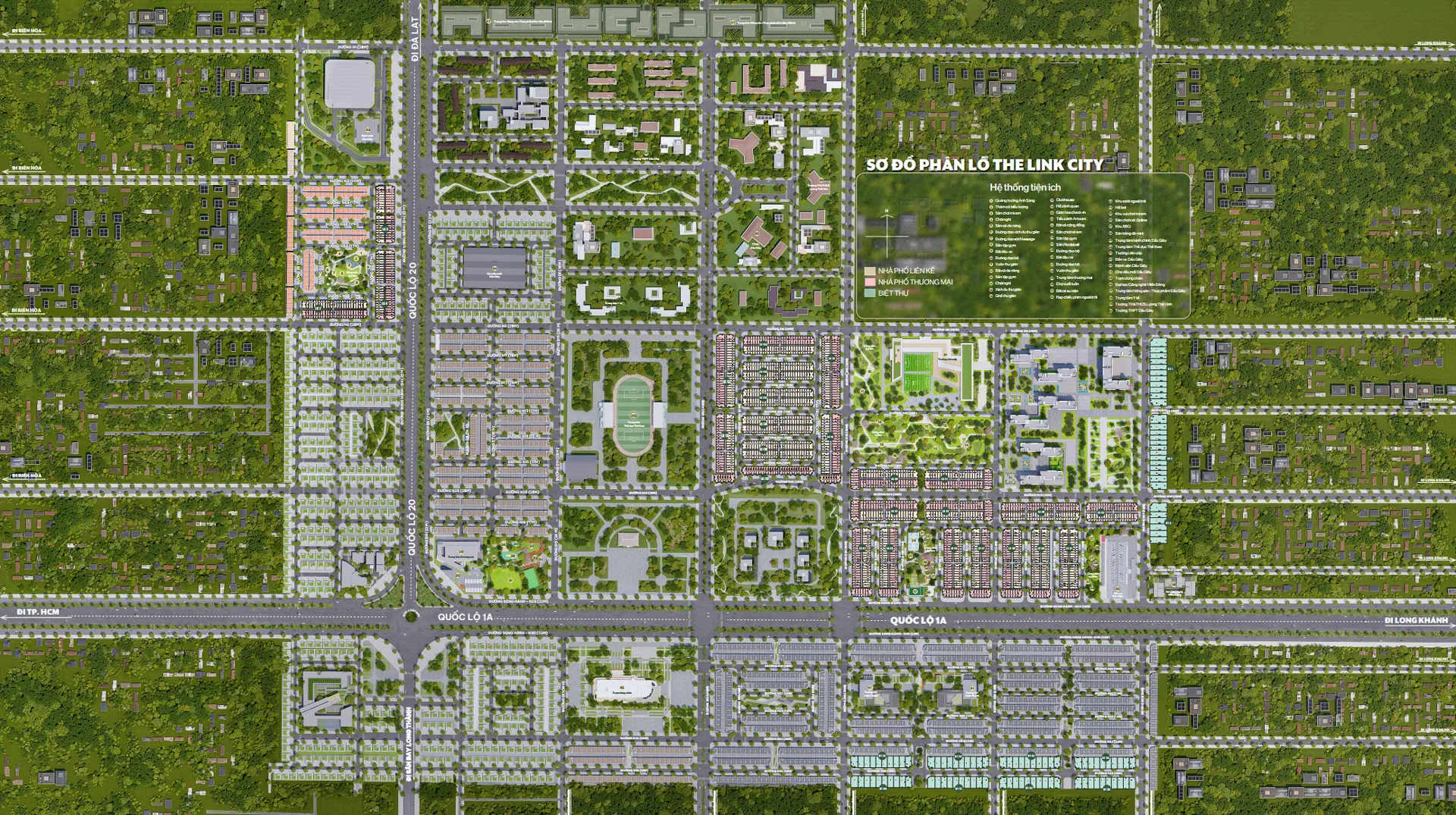 Mặt bằng sơ đồ phân lô The Link City