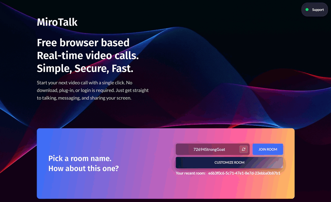 MiroTalk P2P - Open Source Video Conferencing
