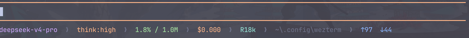pi-info statusline in action