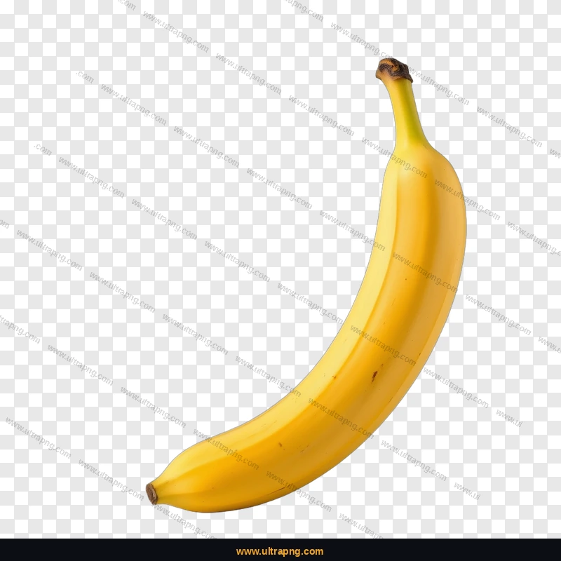 Yellow Banana PNG image on a transparent background, high resolution, free download