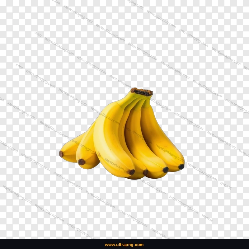 Yellow Banana PNG image on a transparent background, high resolution, free download