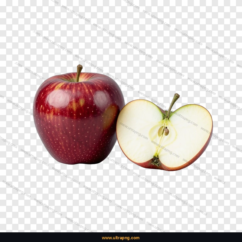Red Apple PNG image on a transparent background, high resolution, free download