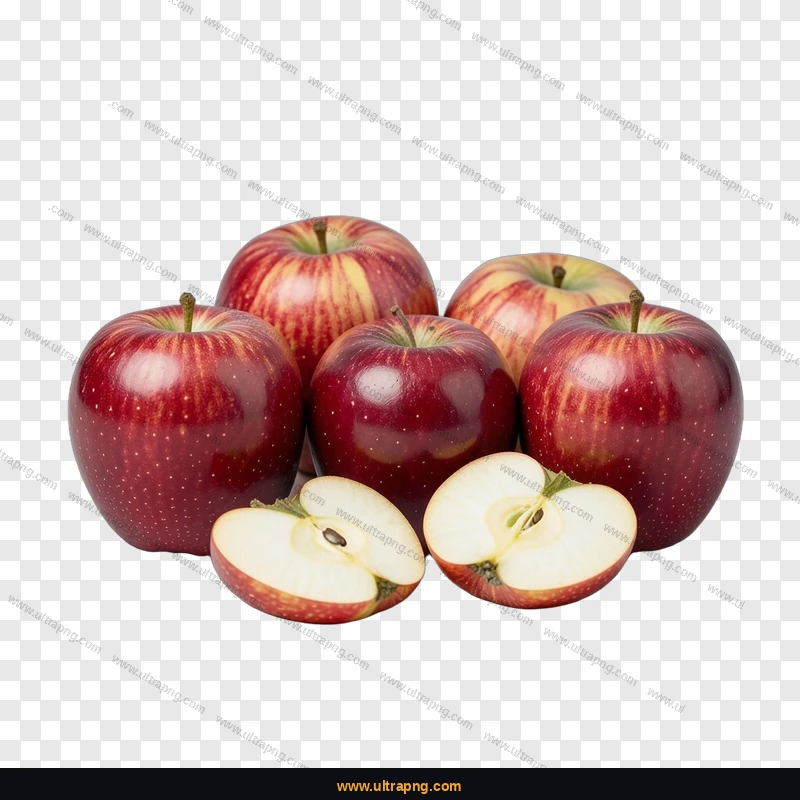 Red Apple PNG image on a transparent background, high resolution, free download