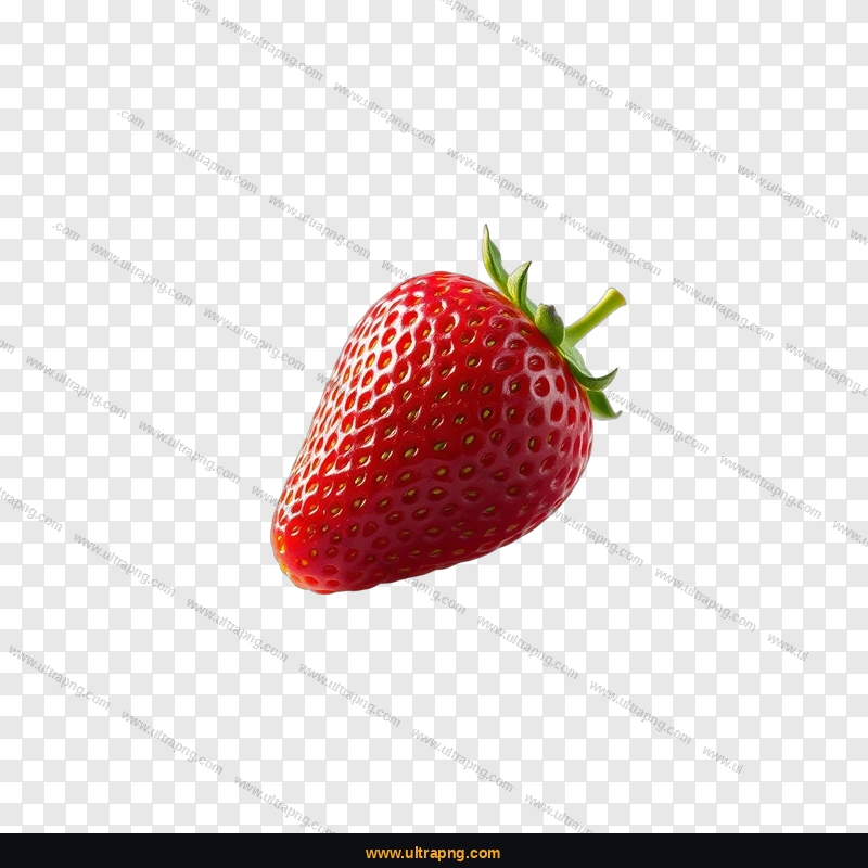 Red Strawberry PNG image on a transparent background, high resolution, free download
