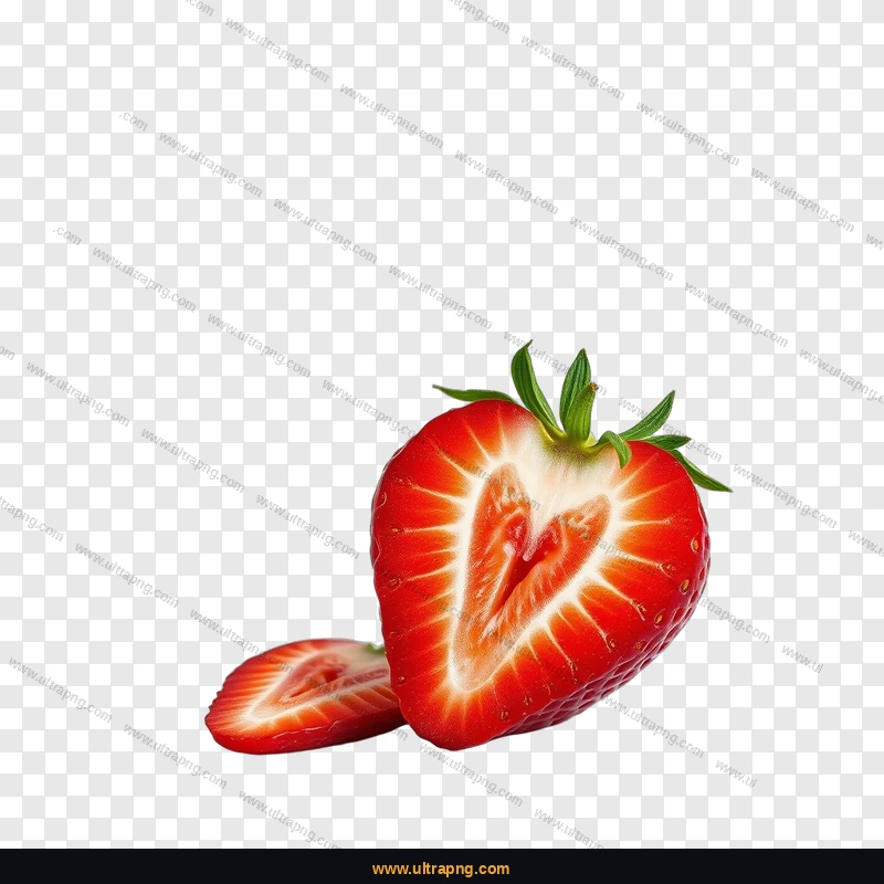 Red Strawberry PNG image on a transparent background, high resolution, free download