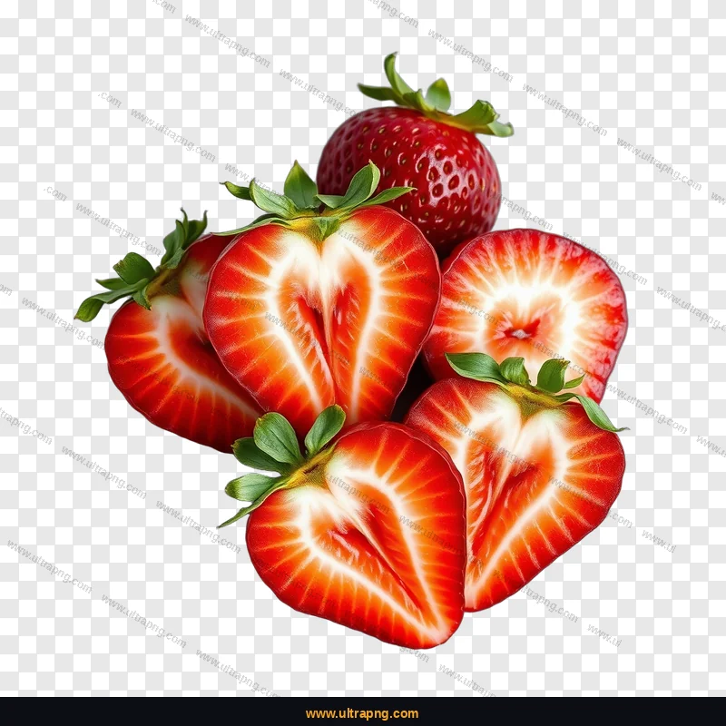 Strawberry PNG image on a transparent background, high resolution, free download