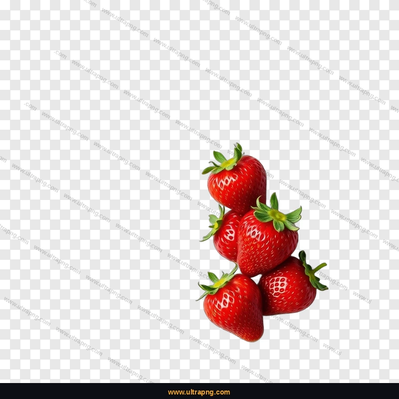 Red Strawberry PNG image on a transparent background, high resolution, free download