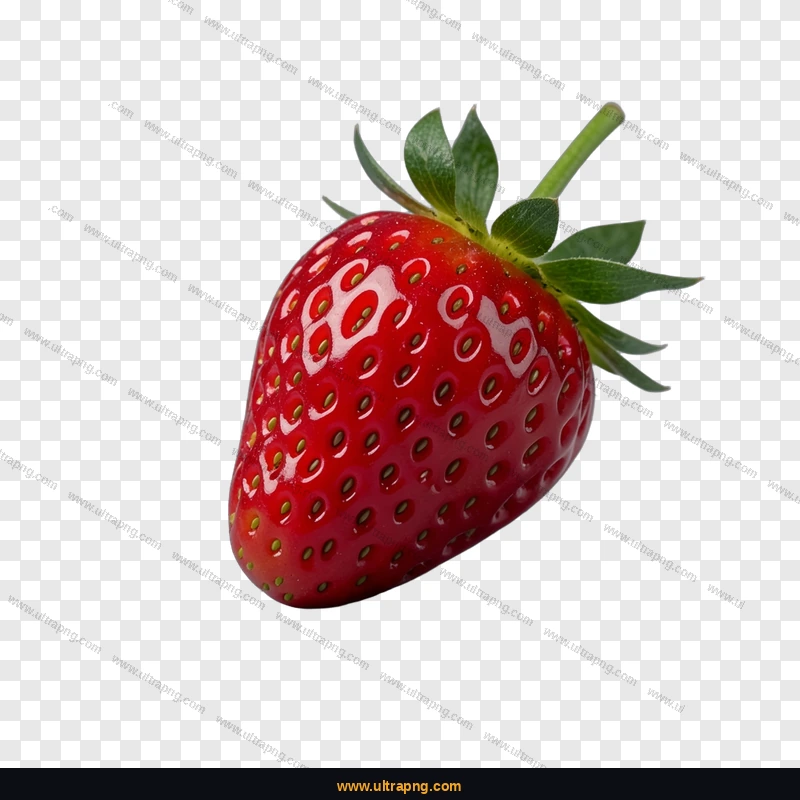 Red Strawberry PNG image on a transparent background, high resolution, free download