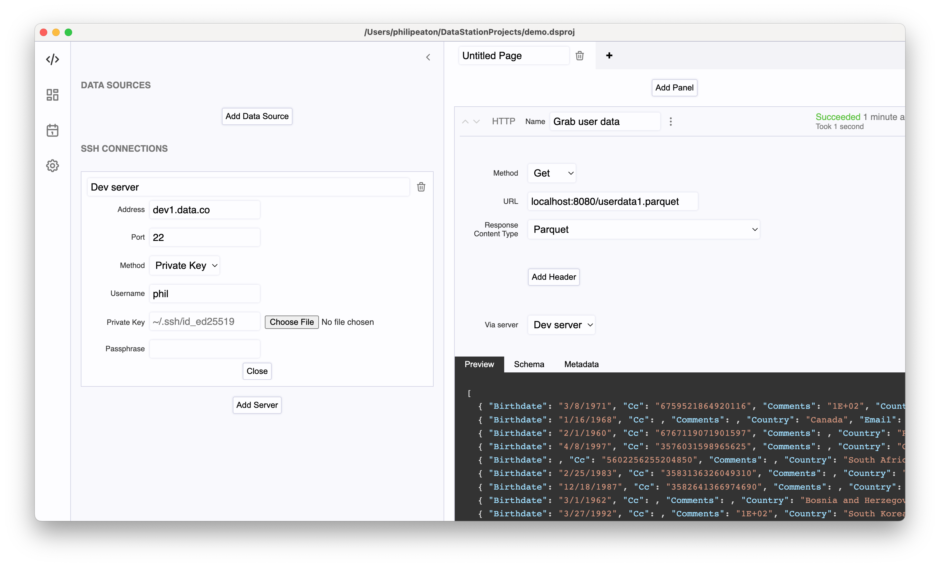 Basic http panel with proxy