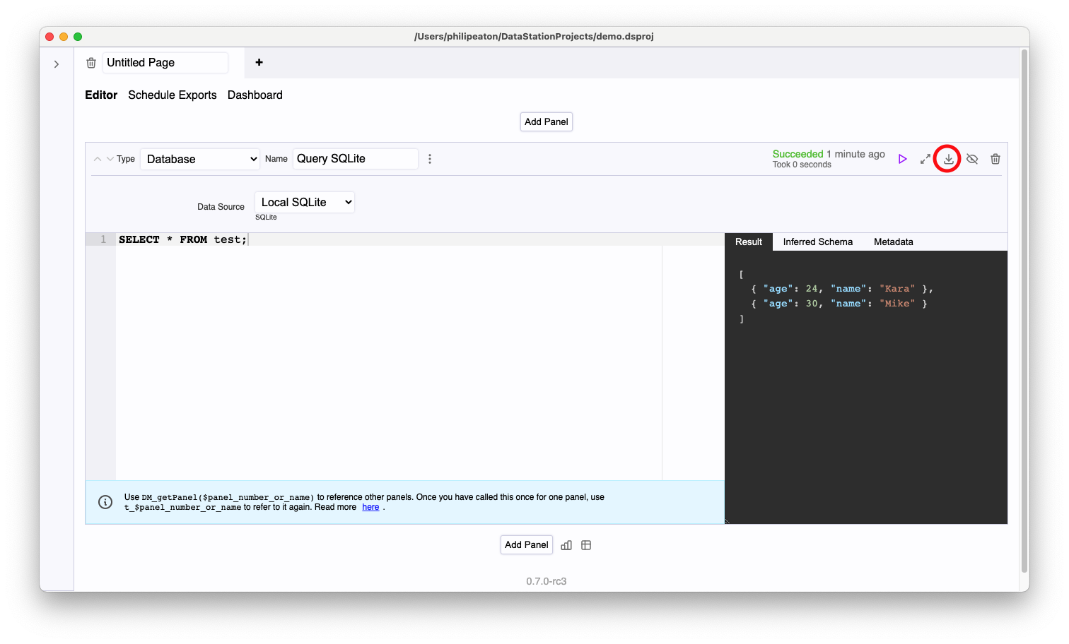 querying-sqlite-with-datastation-datastation